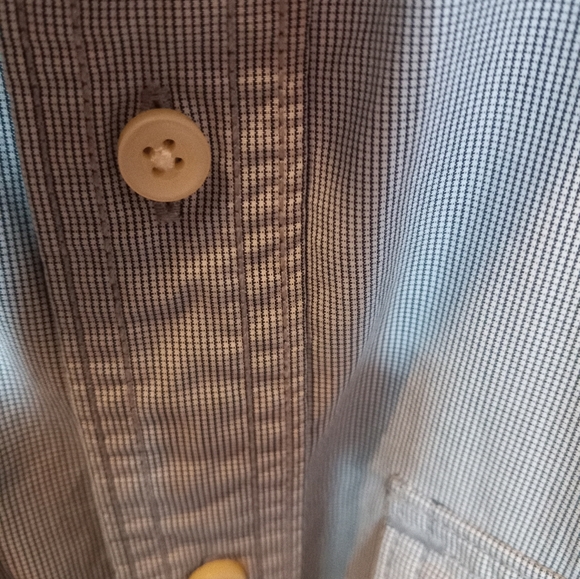 Abercrombie & Fitch Muscle Traditional Blue XXL Button Down Short Sleeves Shirt - Picture 6 of 7